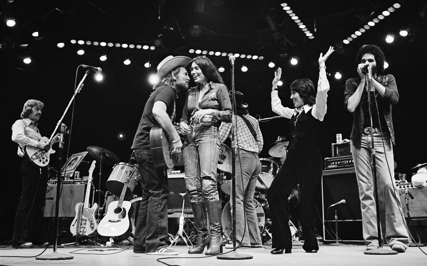 Jon Sievert: Emmylou Harris and the Hot Band ft. Willie Nelson, Joan Baez, 1976
