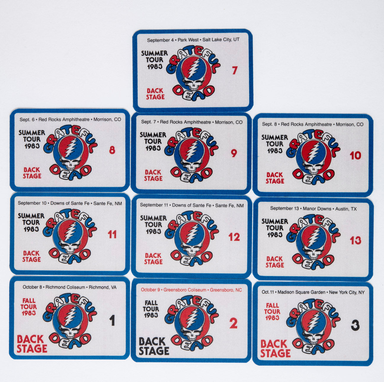 Robbie Taylor Backstage Passes (09/04/1983 - 10/11/1983) Bundle