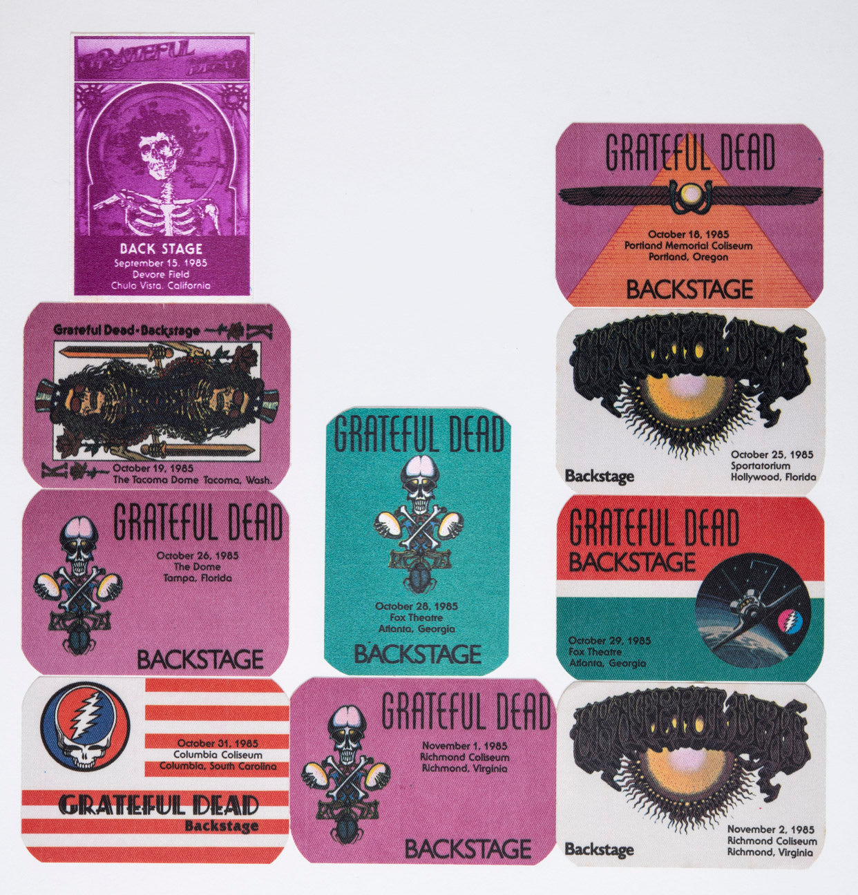 Robbie Taylor Backstage Passes (09/15/1985 - 11/02/1985) Bundle
