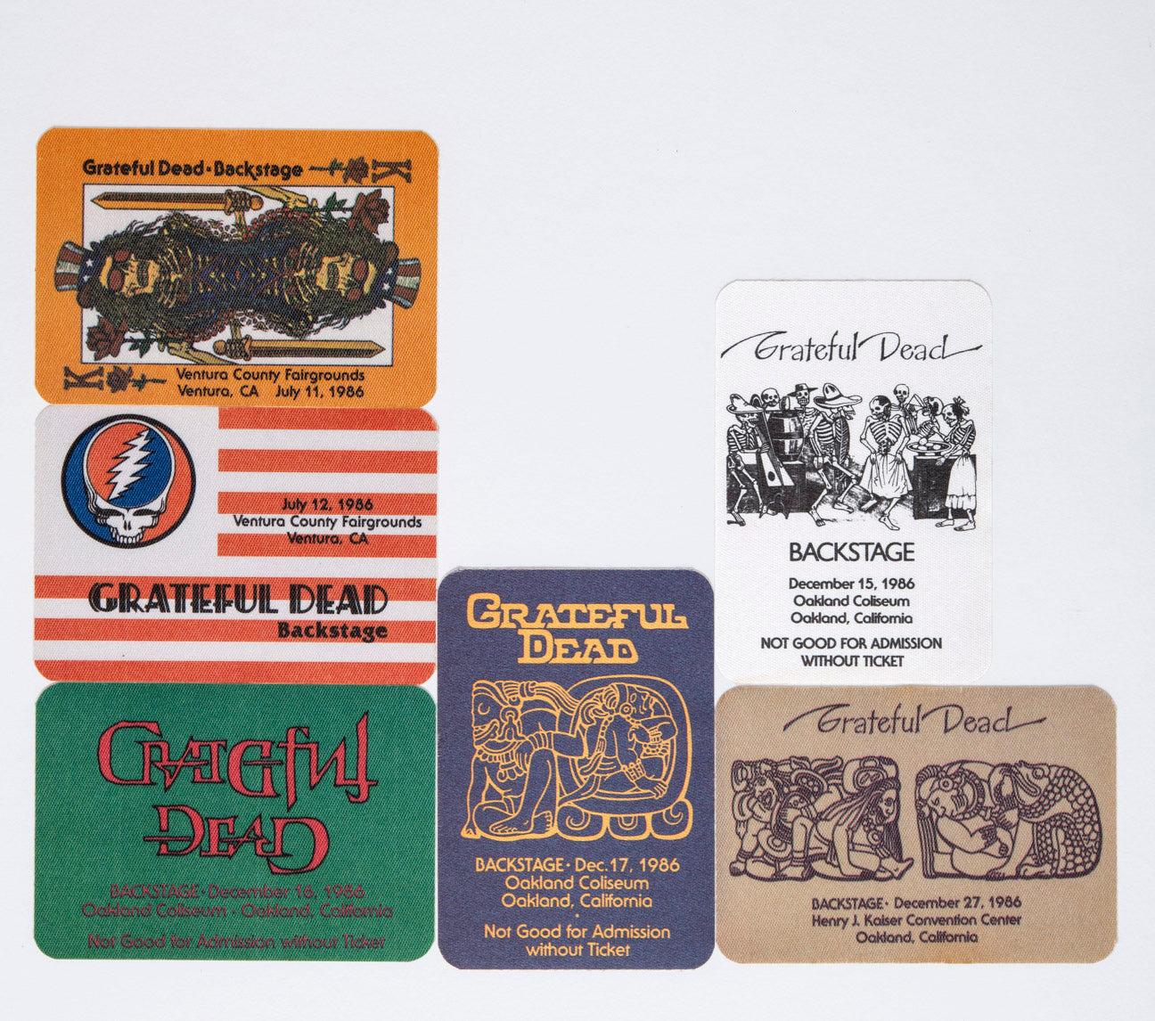 Robbie Taylor Backstage Passes (07/11/1986 - 12/27/1986) Bundle