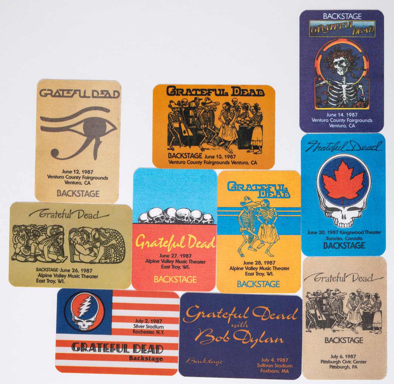 Robbie Taylor Backstage Passes (06/12/1987 - 07/06/1987) Bundle