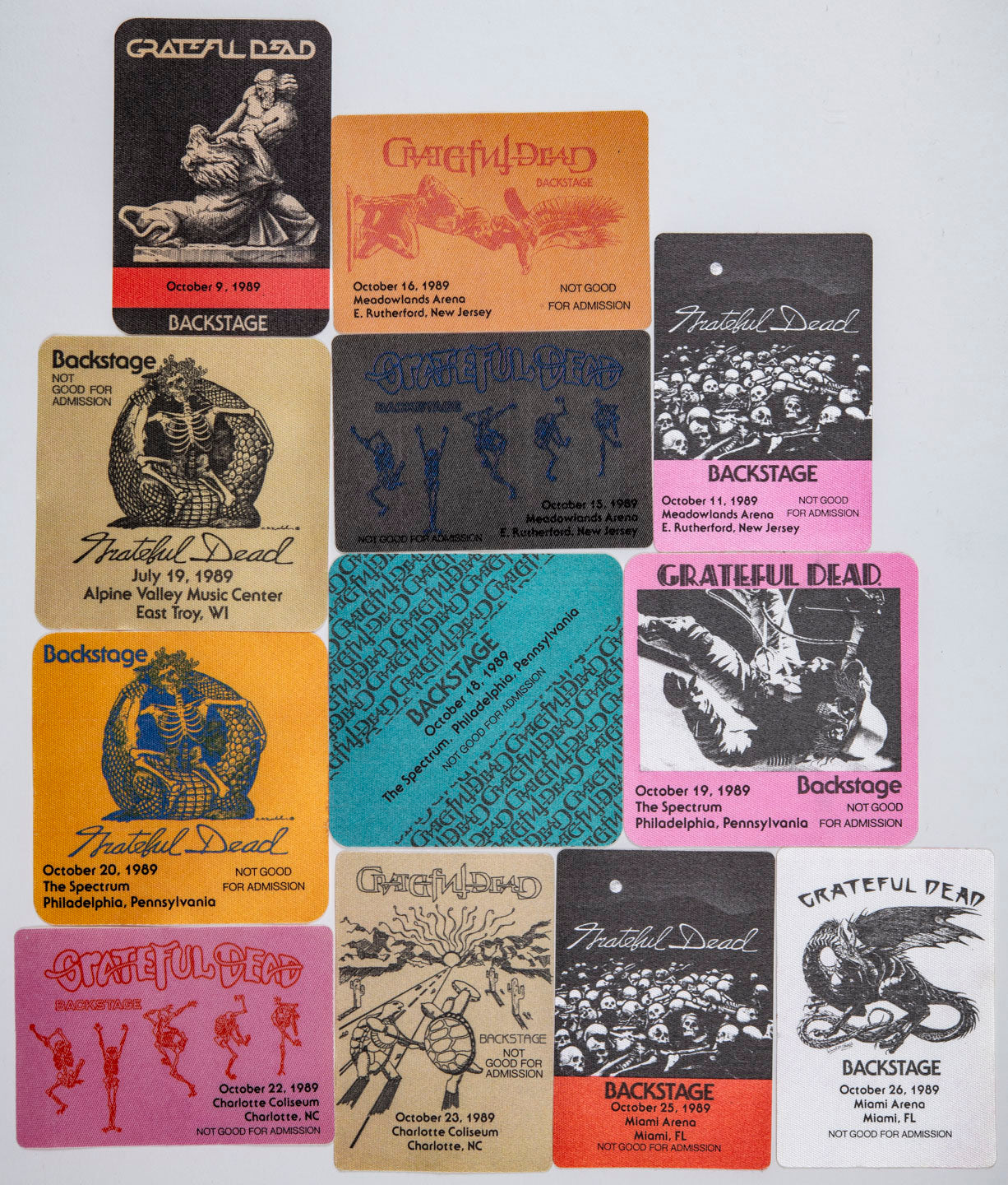 Robbie Taylor Backstage Passes (7/19/1989 - 10/26/1989) Bundle