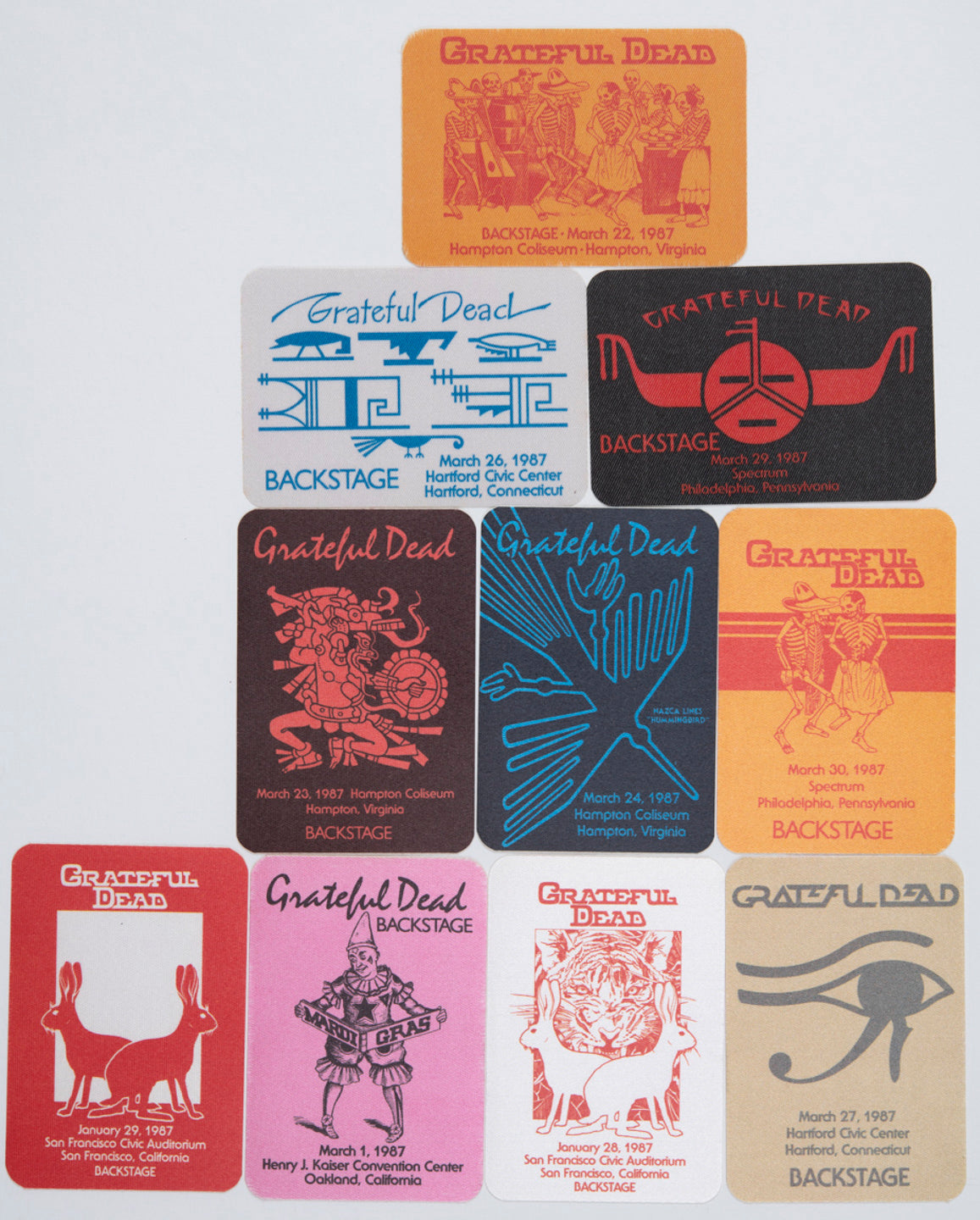 Robbie Taylor Backstage Passes (1/28/1987 - 3/30/1987 ) Bundle