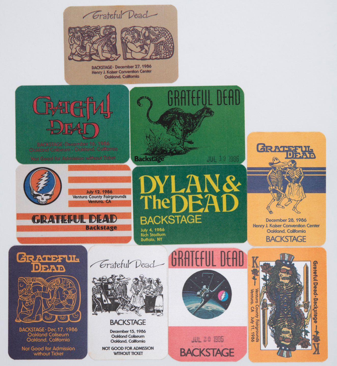 Robbie Taylor Backstage Passes (7/04/1986 - 12/28/1986) Bundle