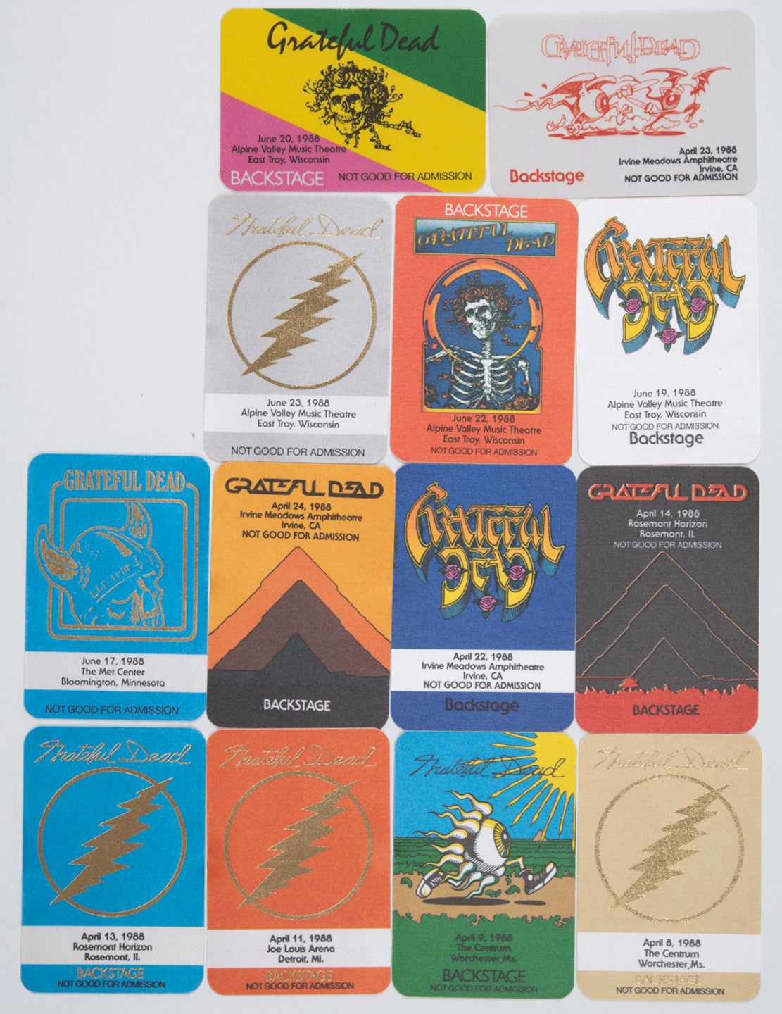 Robbie Taylor Backstage Passes (4/08/1988 - 6/23/1988) Bundle