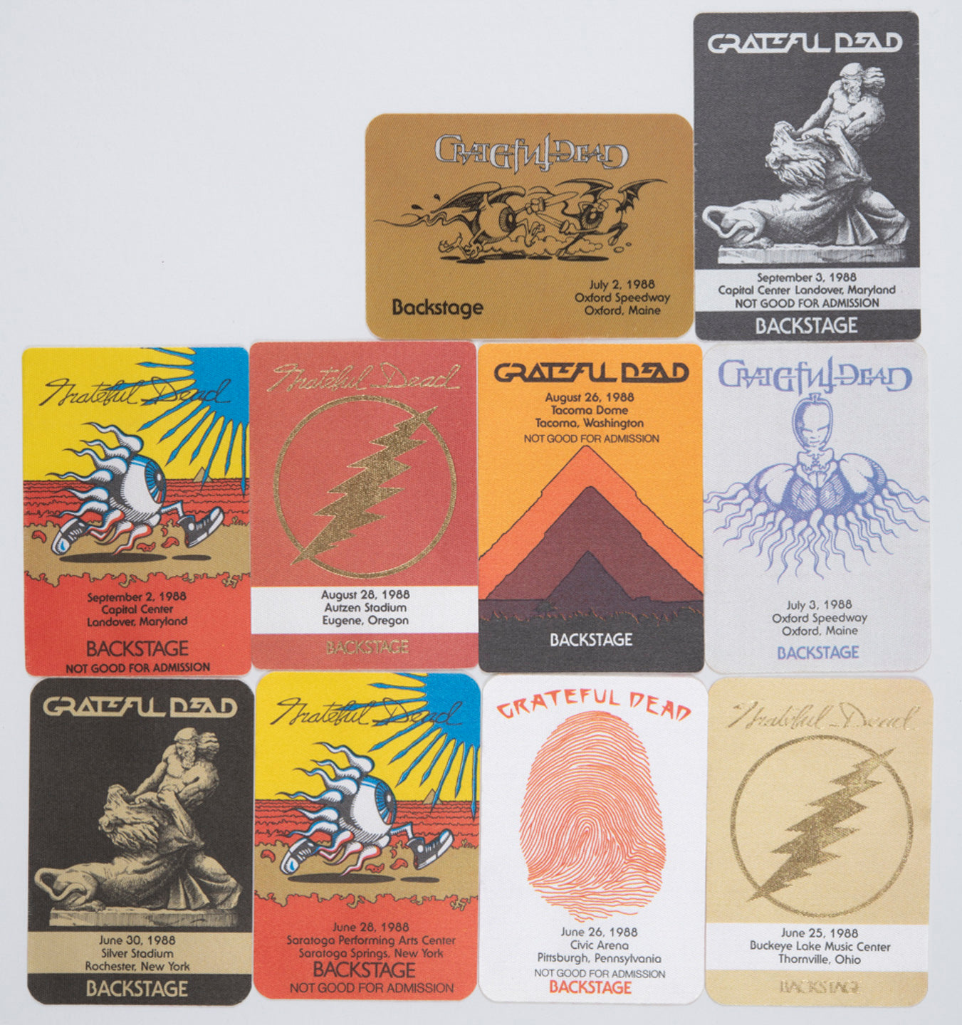 Robbie Taylor Backstage Passes (6/25/1988 - 9/03/1988) Bundle