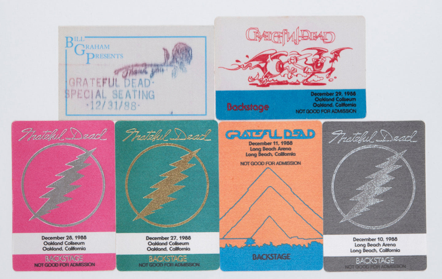 Robbie Taylor Backstage Passes (12/10/1988 - 12/31/1988) Bundle