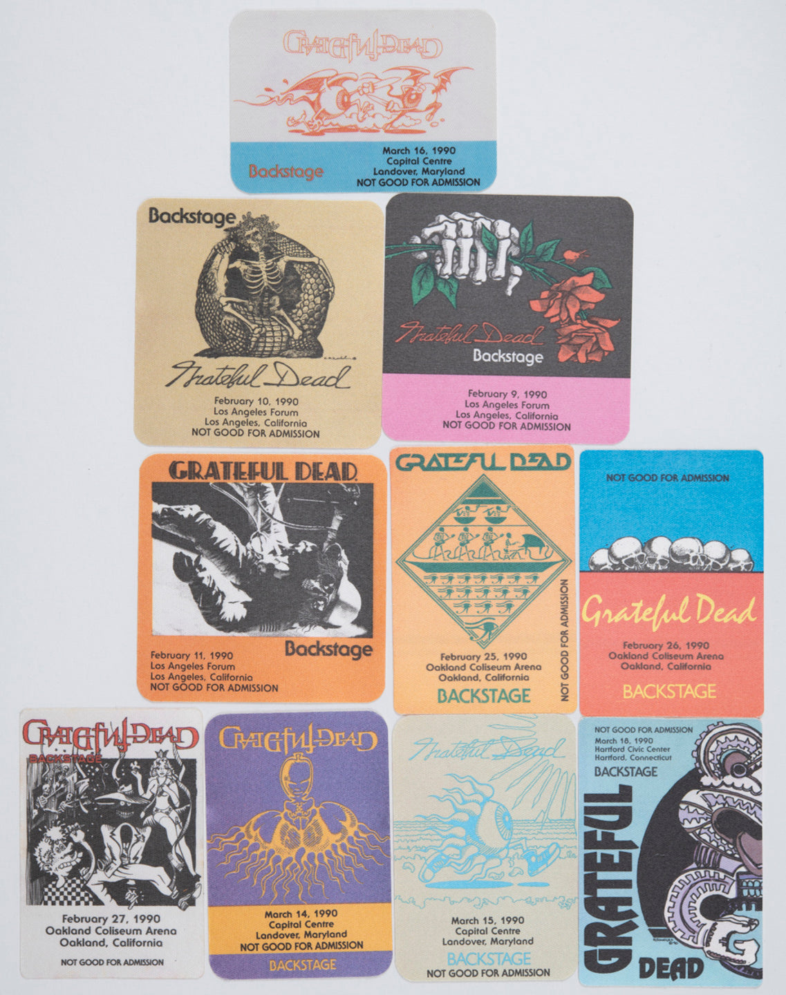 Robbie Taylor Backstage Passes (2/09/1990 - 3/18/1990) Bundle