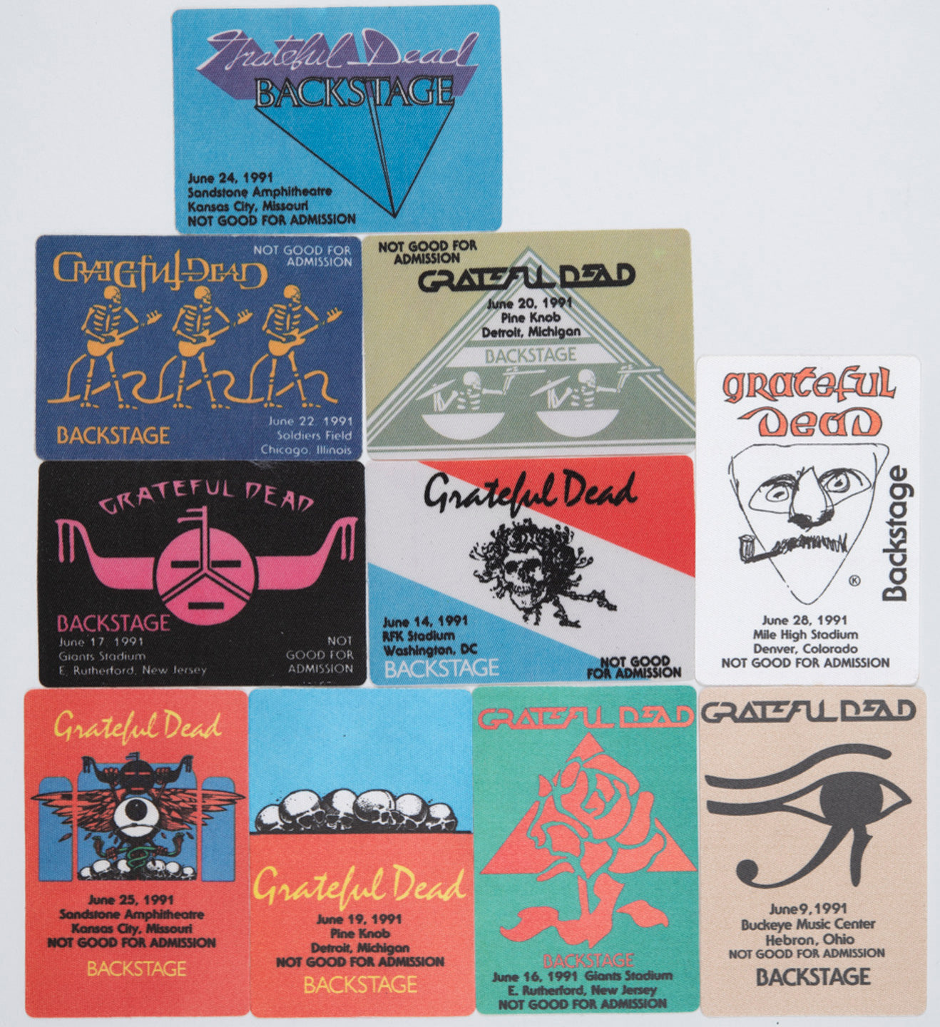 Robbie Taylor Backstage Passes (6/09/1991 - 6/28/1991) Bundle