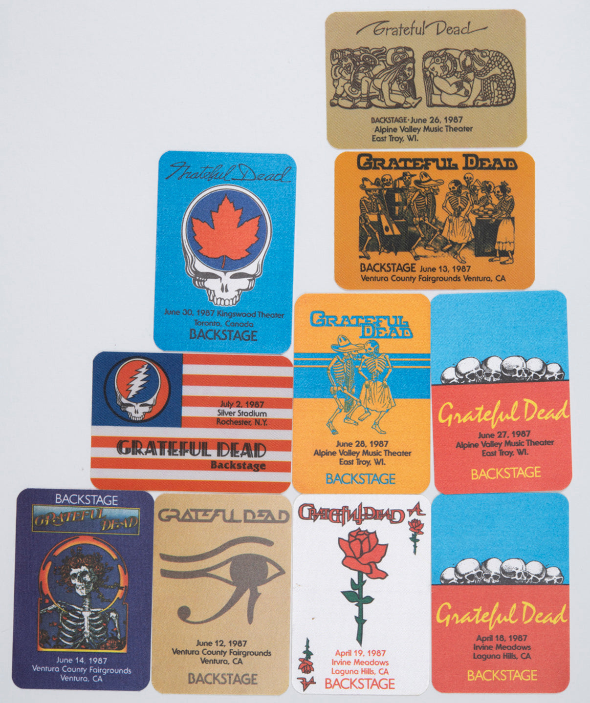 Robbie Taylor Backstage Passes (4/18/1987 - 7/02/1987) Bundle