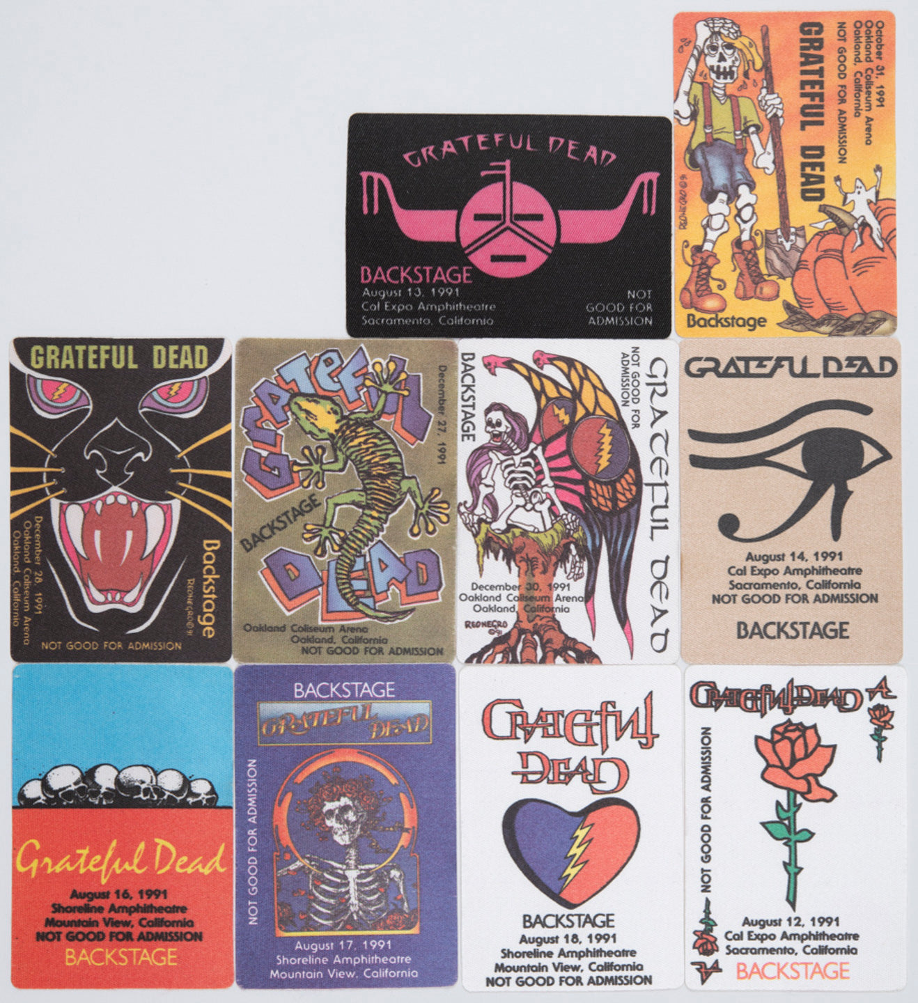 Robbie Taylor Backstage Passes (8/12/1991 - 12/30/1991) Bundle