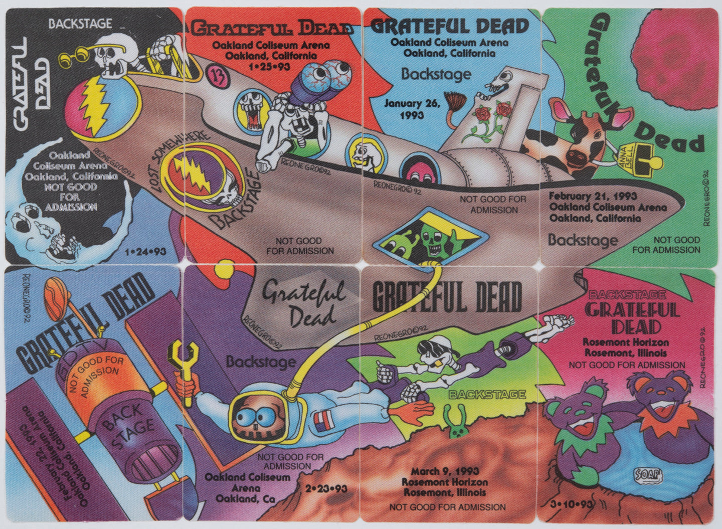 Robbie Taylor Backstage Passes (1/24/1993 - 3/10/1993) Bundle