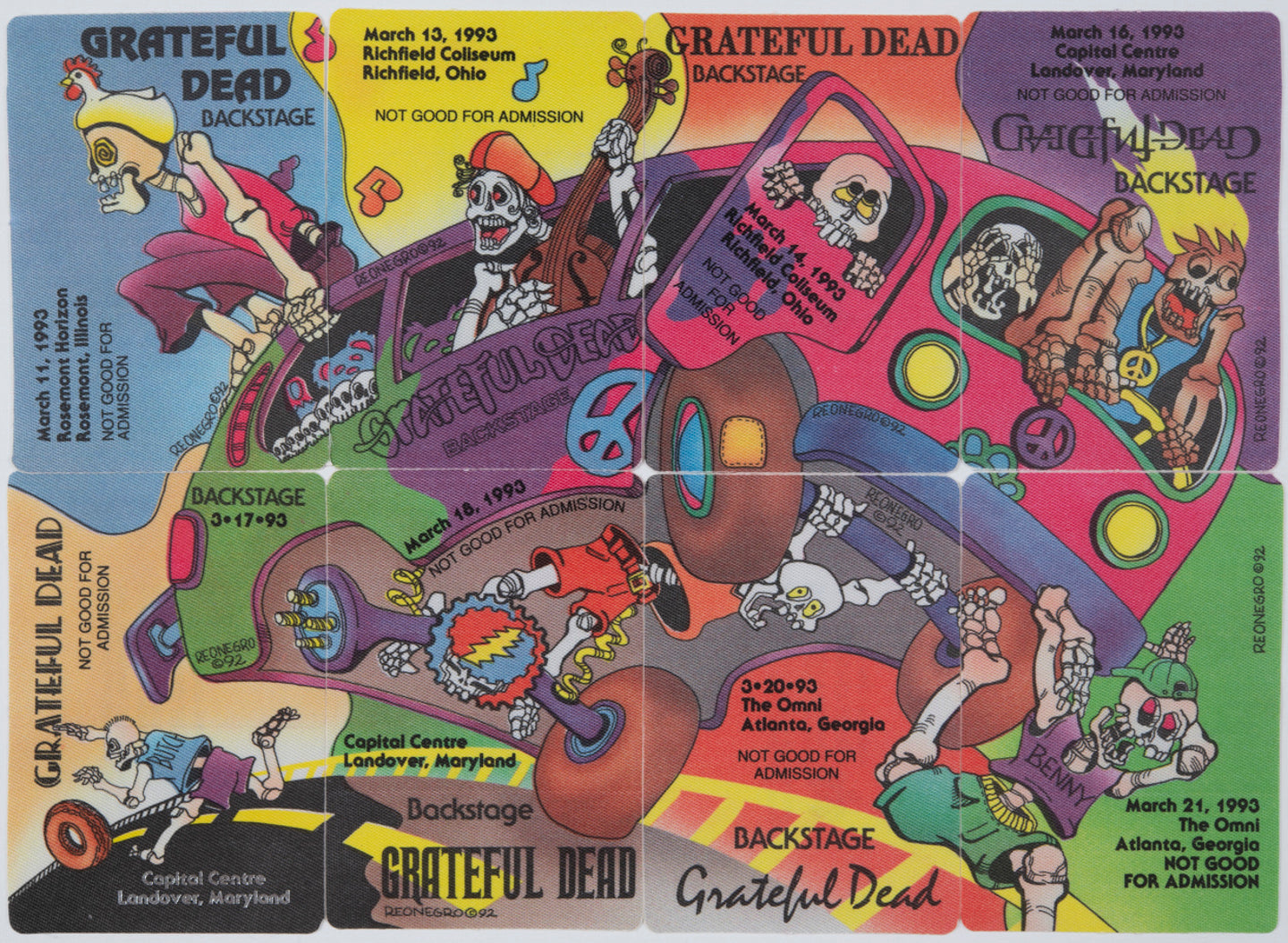 Robbie Taylor Backstage Passes (3/11/1993 - 3/21/1993) Bundle