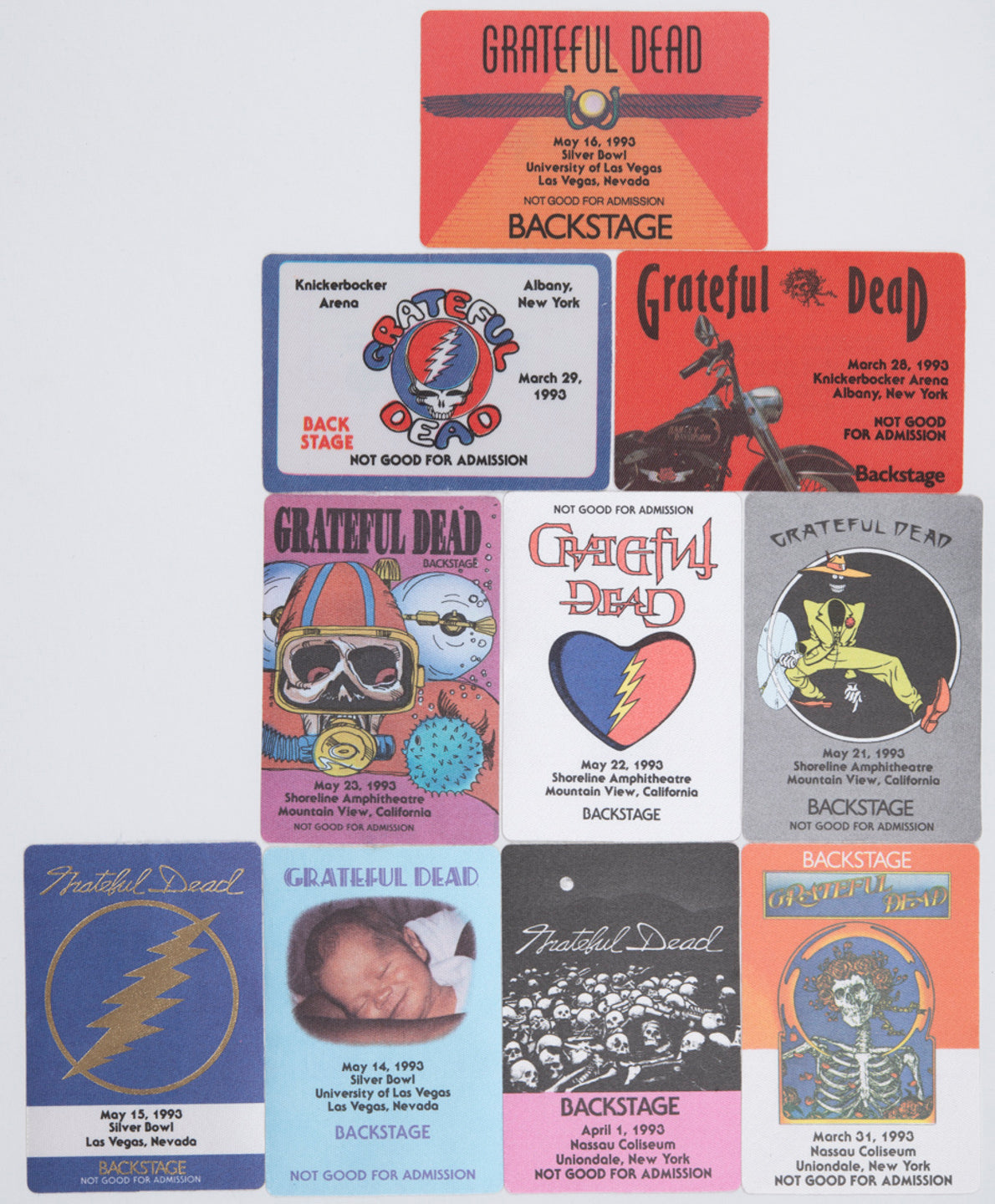 Robbie Taylor Backstage Passes (3/28/1993 - 5/23/1993) Bundle