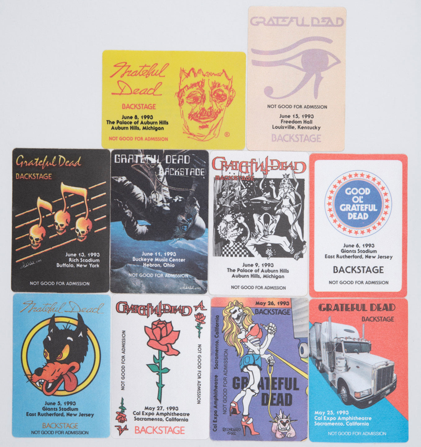 Robbie Taylor Backstage Passes (5/25/1993 - 6/15/1993) Bundle