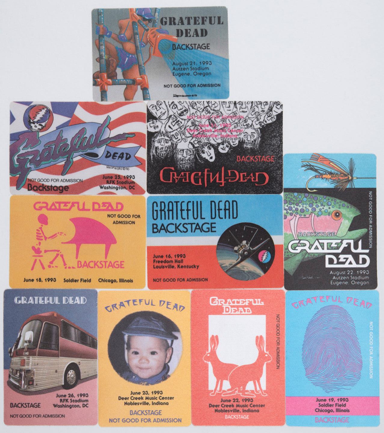 Robbie Taylor Backstage Passes (6/16/1993 - 8/22/1993) Bundle