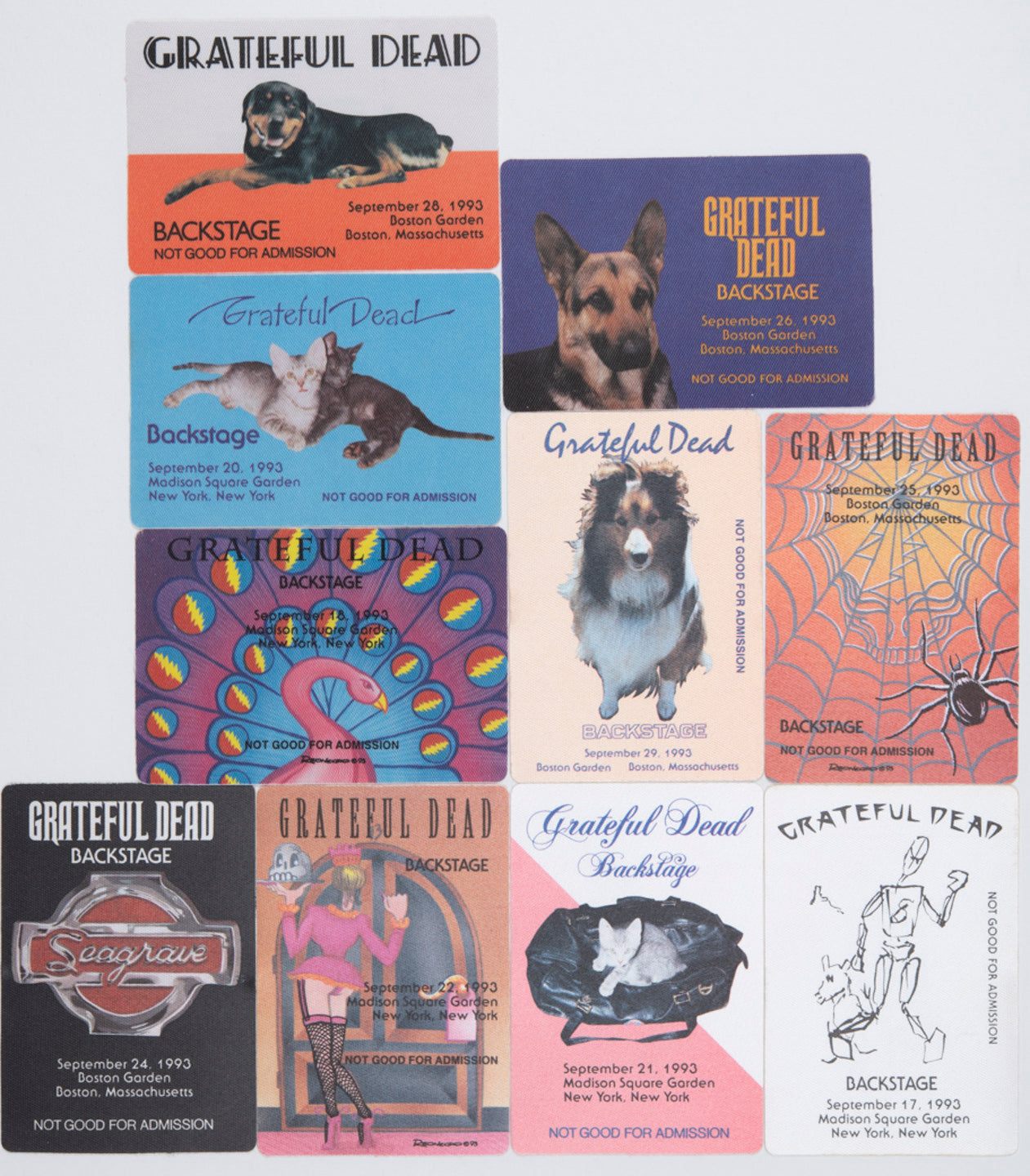 Robbie Taylor Backstage Passes (9/17/1993 - 9/29/1993) Bundle