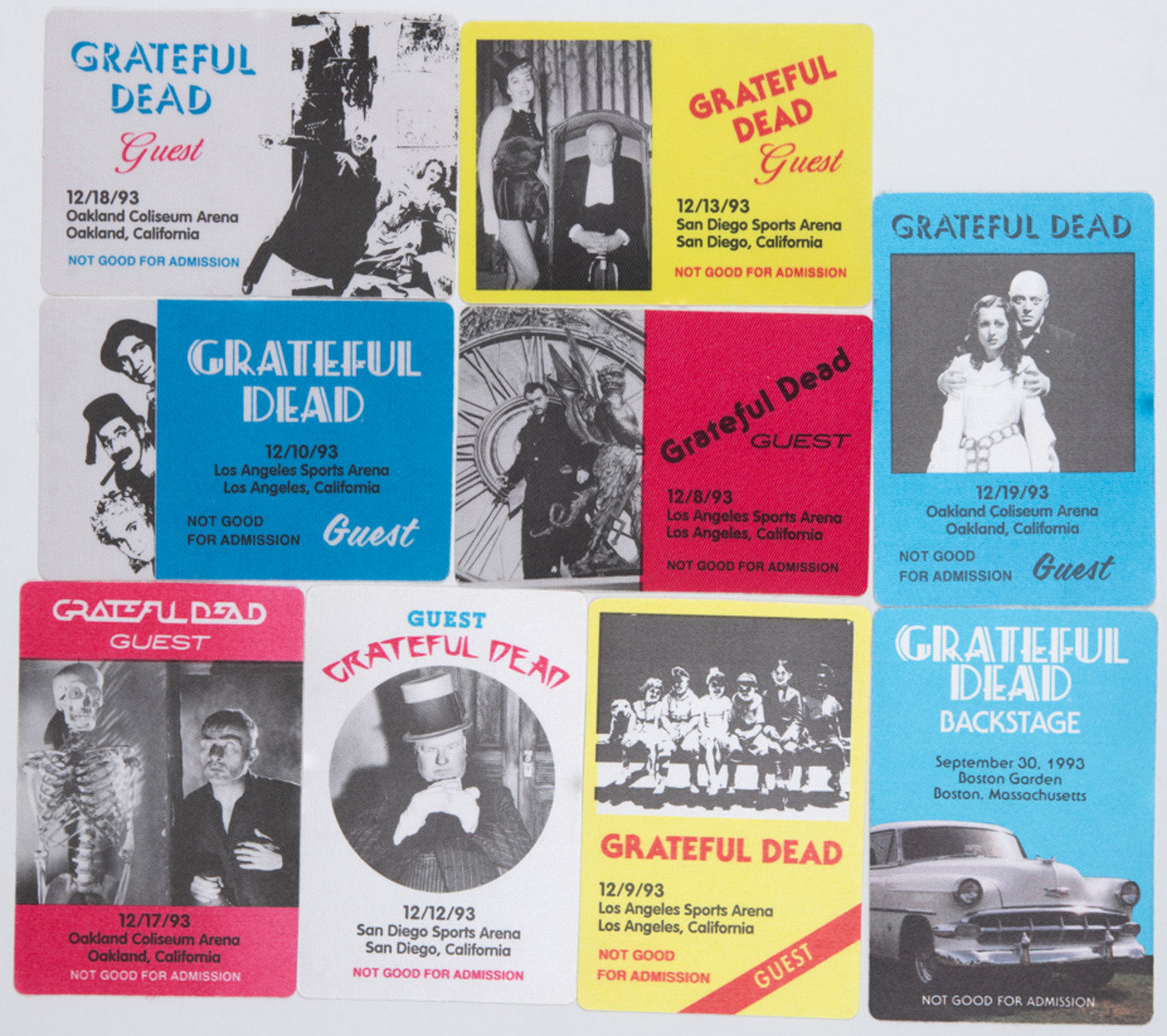 Robbie Taylor Backstage Passes (9/30/1993 - 12/19/1993) Bundle