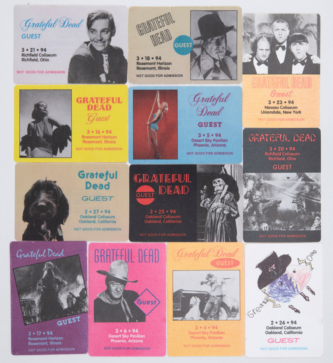 Robbie Taylor Backstage Passes (2/25/1994 - 3/23/1994) Bundle