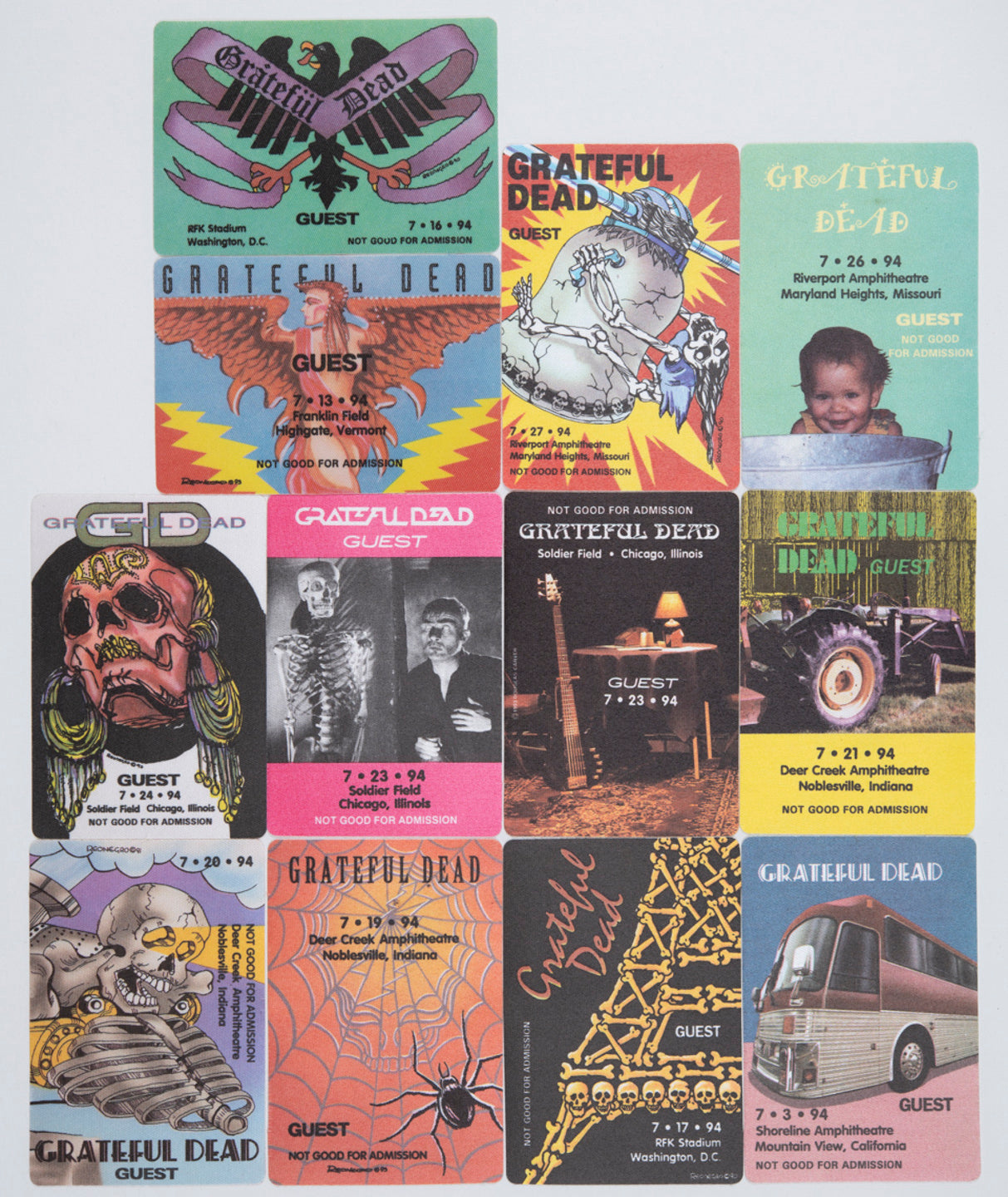 Robbie Taylor Backstage Passes (7/03/1994 - 7/27/1994) Bundle