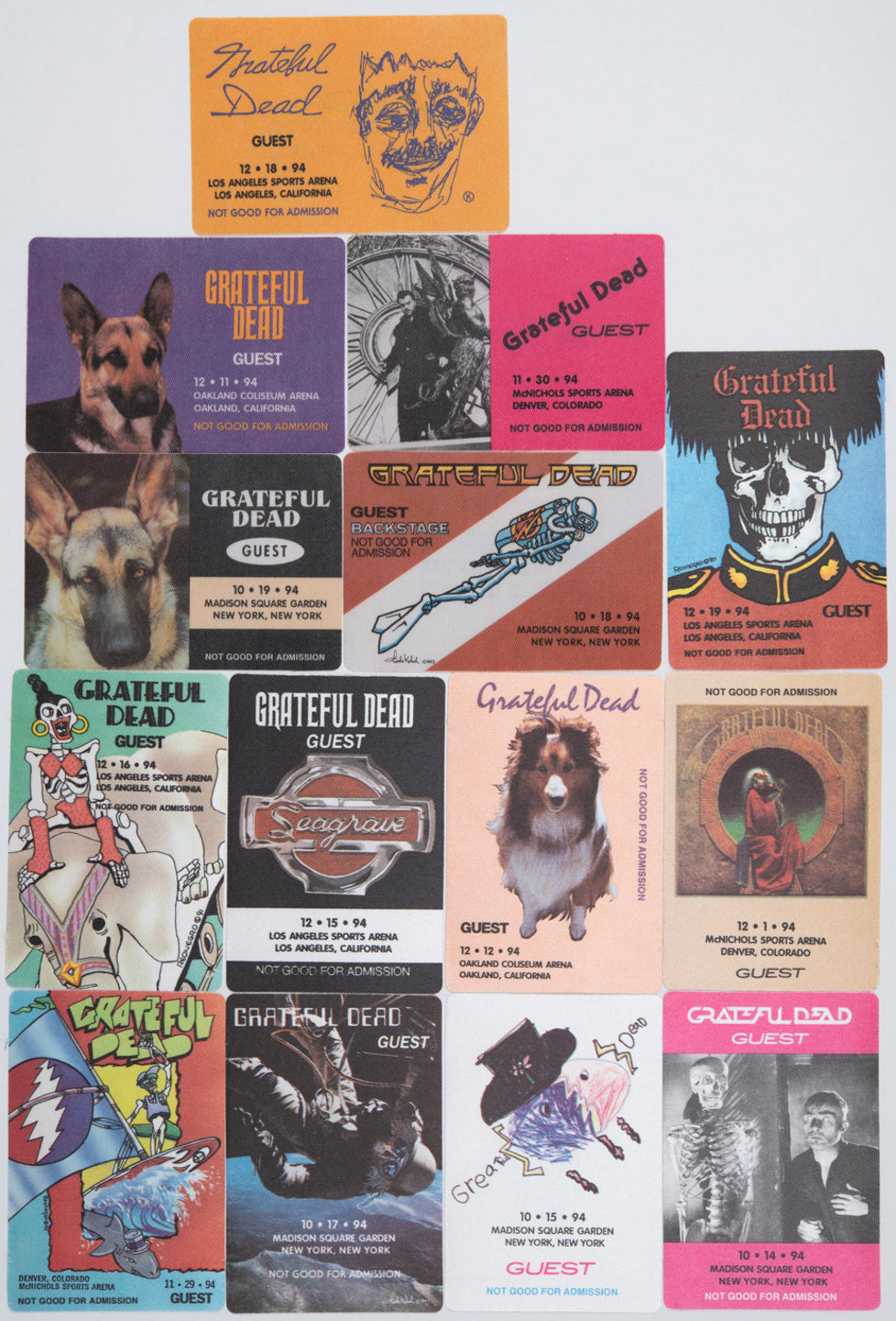 Robbie Taylor Backstage Passes (10/14/1994 - 12/19/1994) Bundle