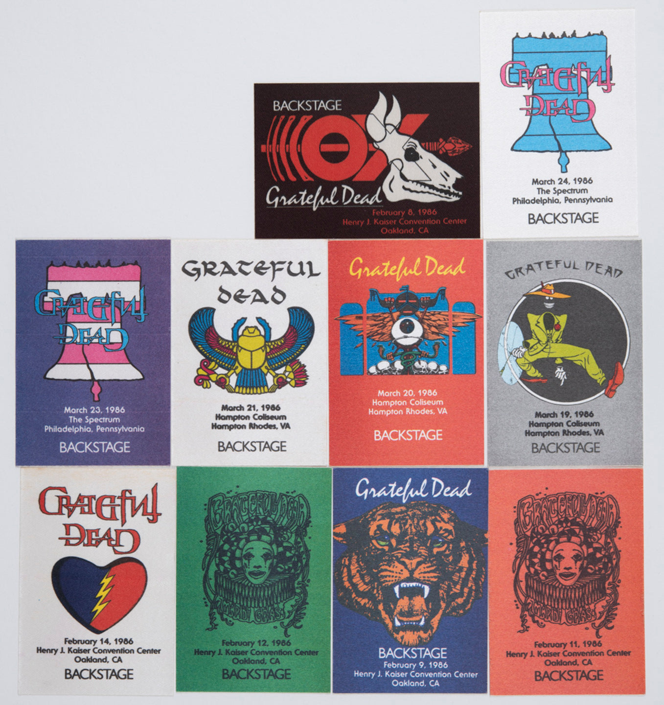 Robbie Taylor Backstage Passes (2/11/1986 - 3/24/1986) Bundle