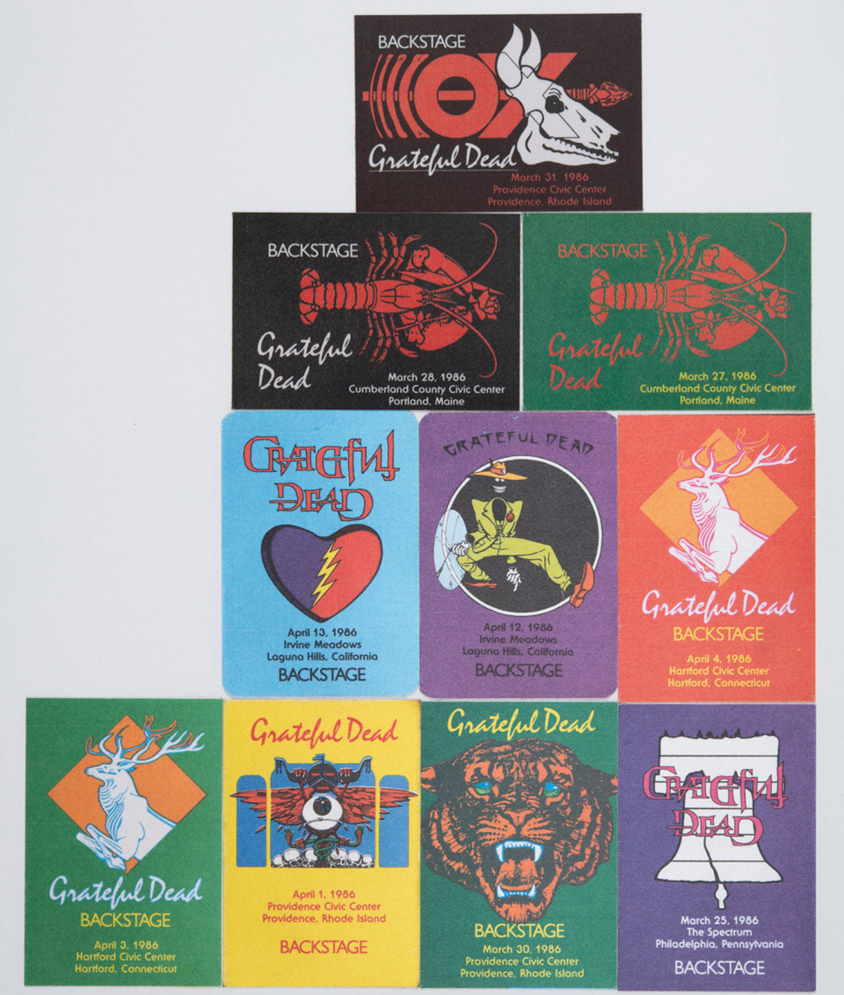 Robbie Taylor Backstage Passes (3/25/1986 -4/13/1986) Bundle