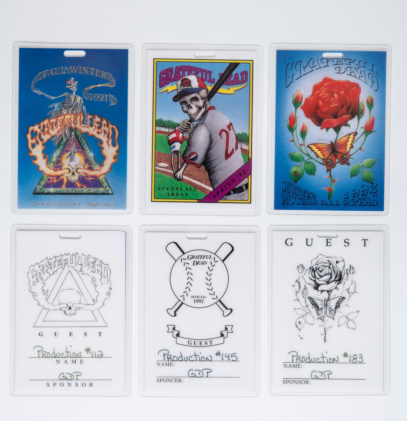 Robbie Taylor 1991 & 1992 Backstage Laminates