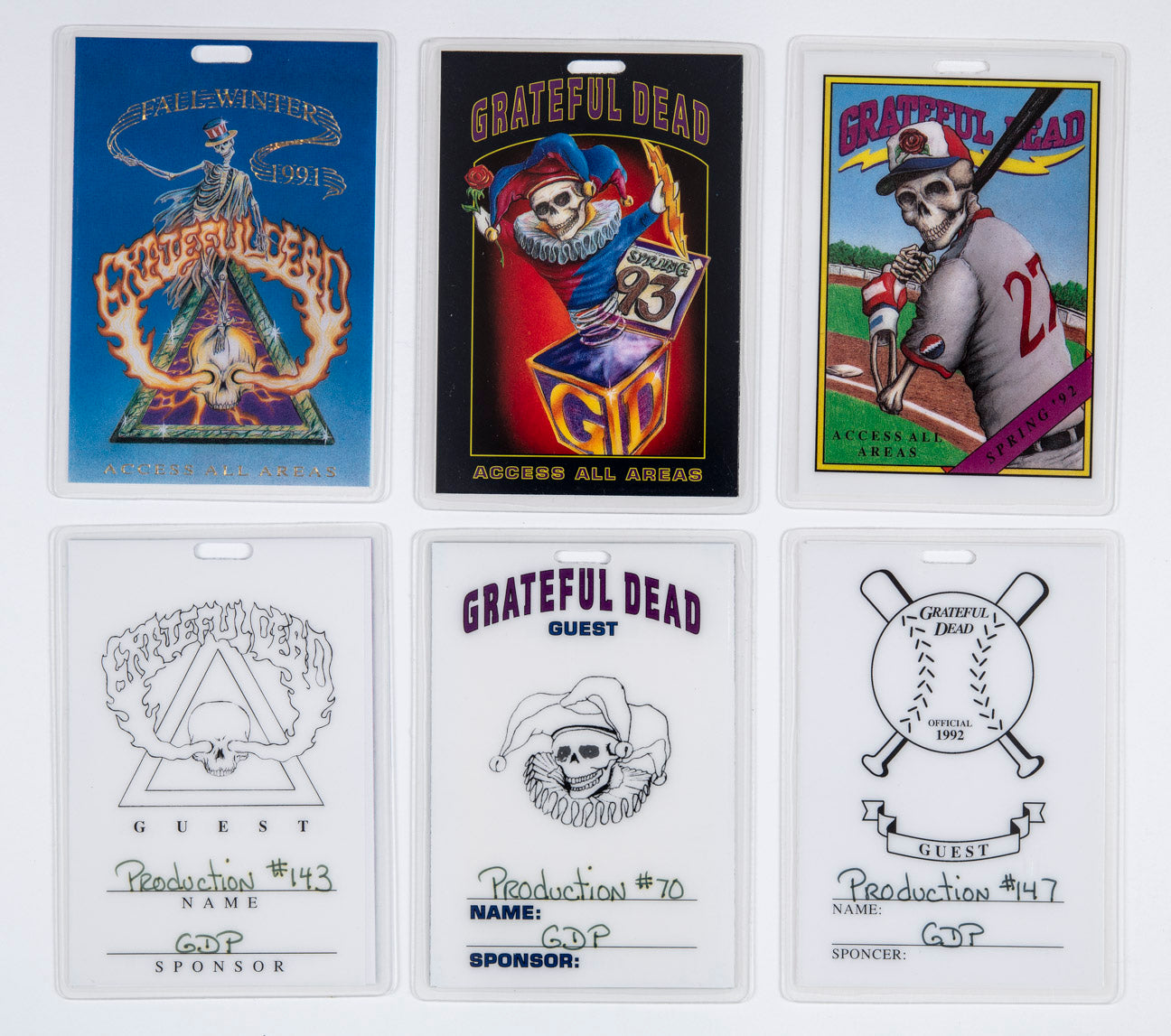 Robbie Taylor All Access Production Laminates (1991-1993) Bundle