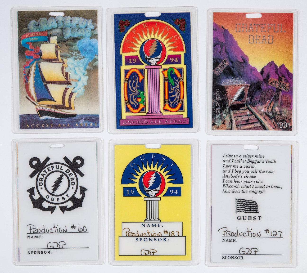 Robbie Taylor All Access Production Laminates (1991-1994) Bundle