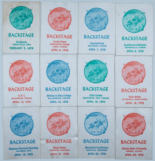 Dan Healy Backstage Passes (2/5/1978 - 4/24/1978) Bundle