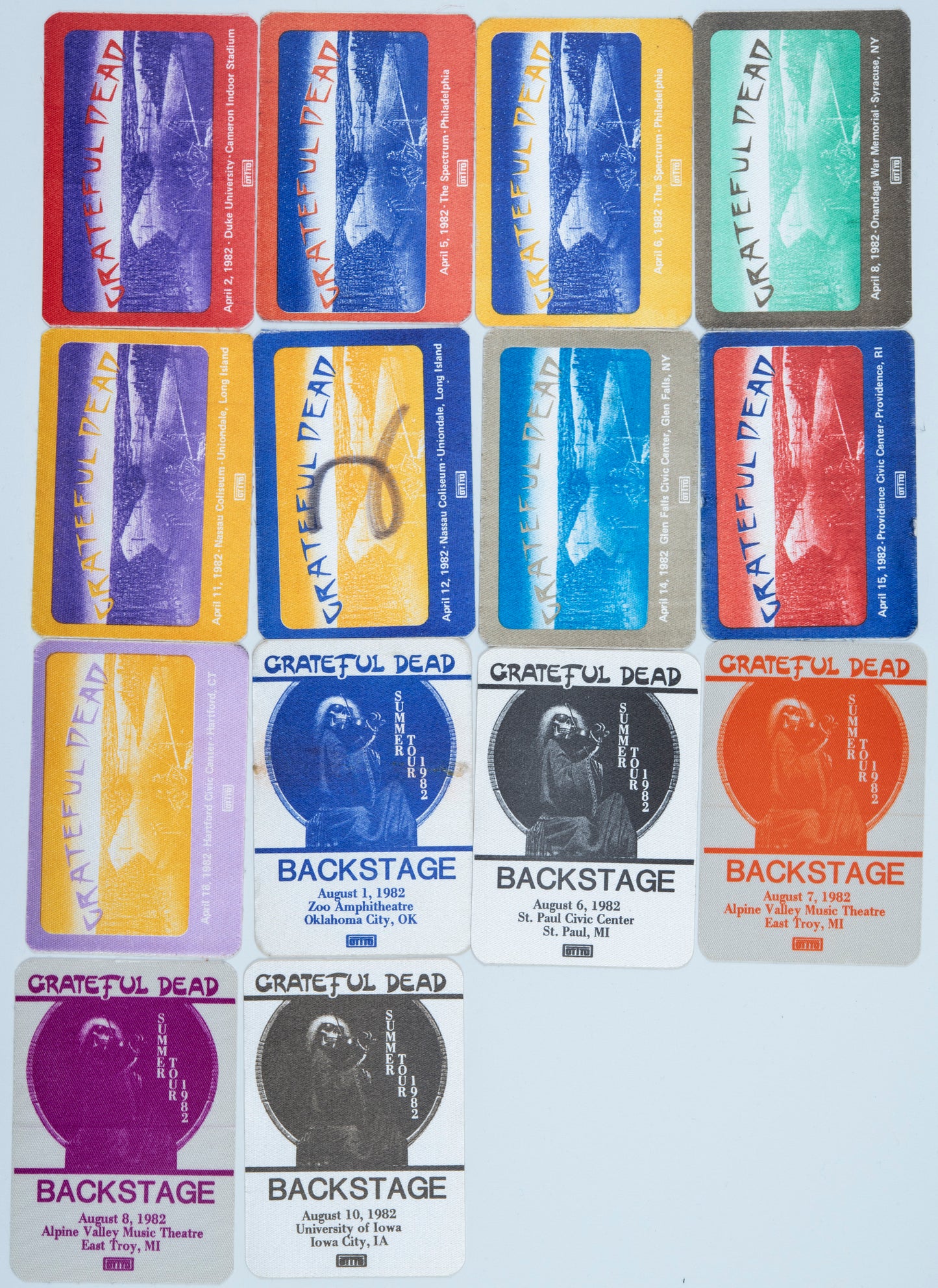 Dan Healy Backstage Passes (4/2/1982 - 8/10/1982) Bundle