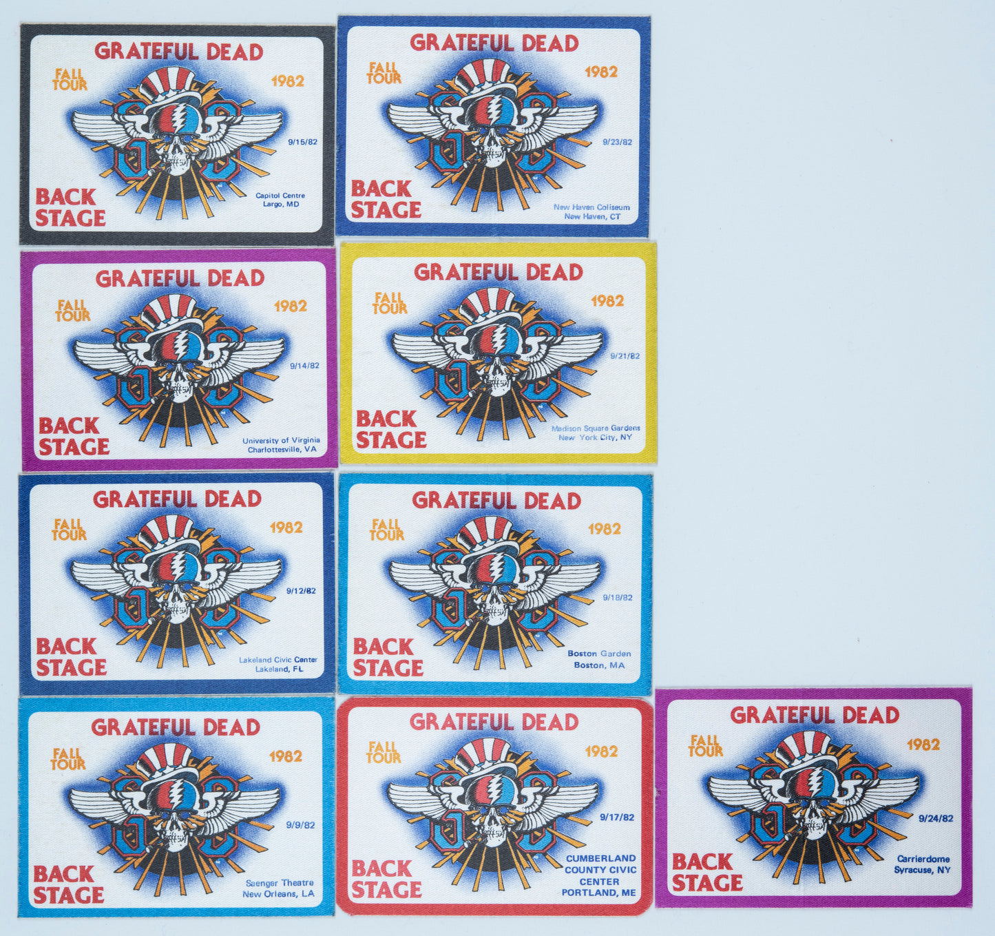 Dan Healy Backstage Passes (9/9/1982 - 9/24/1982) Bundle