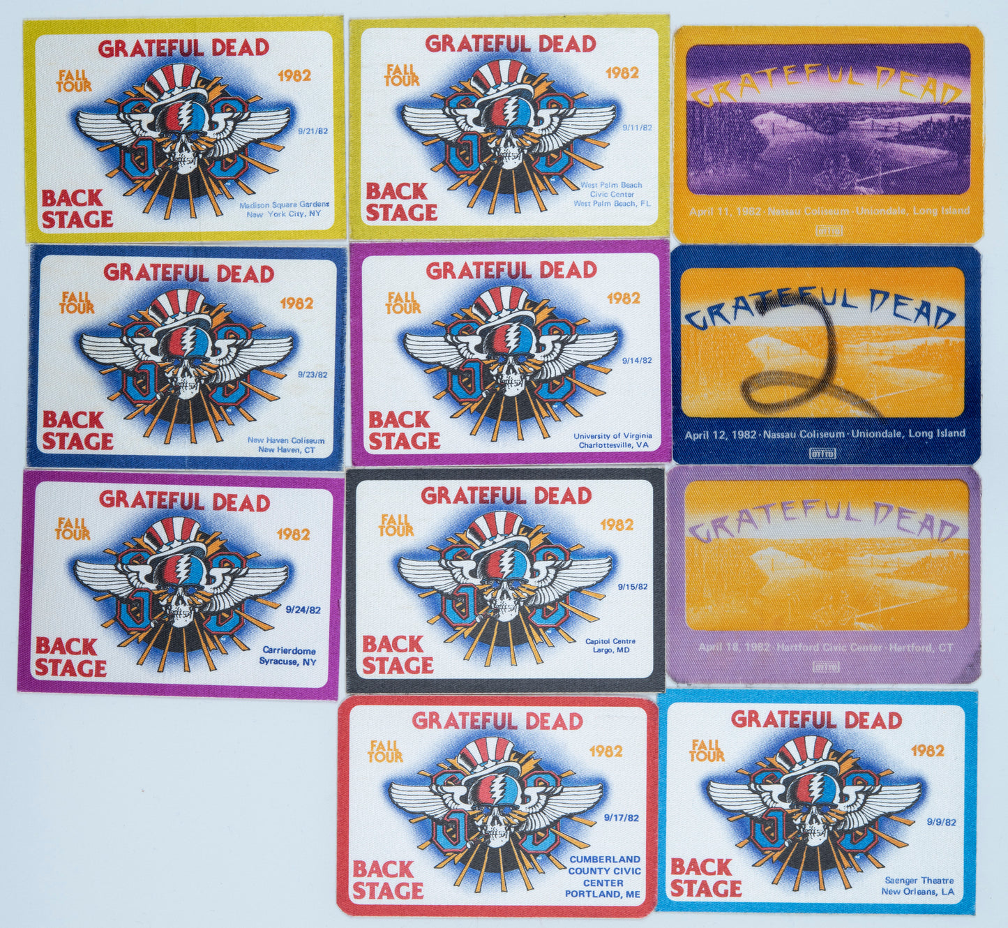 Dan Healy Backstage Passes (4/11/1982 - 9/24/1982) Bundle