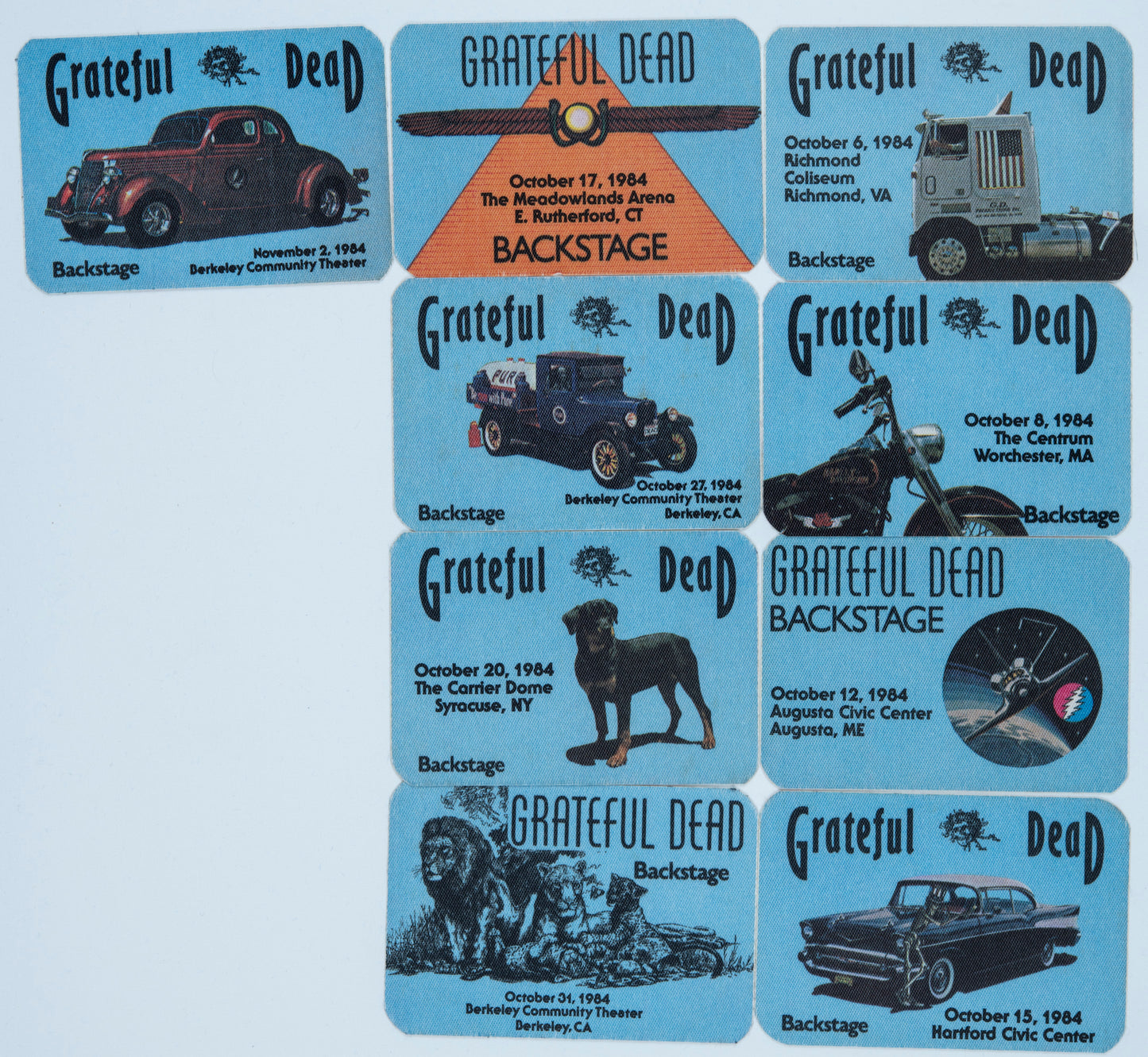 Dan Healy Backstage Passes (10/6/1984 - 11/2/1984) Bundle