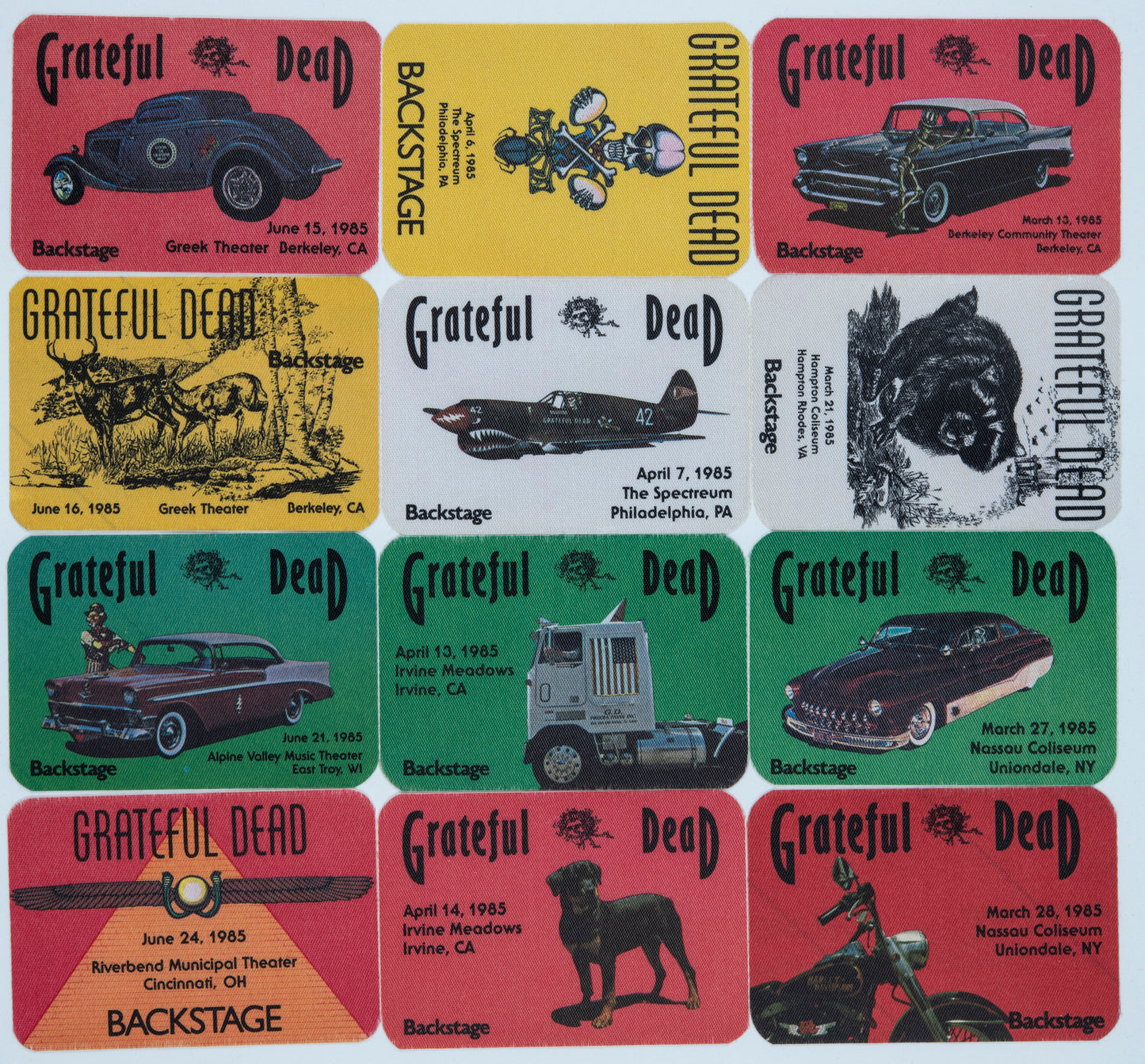 Dan Healy Backstage Passes (3/13/1985 - 6/24/1985) Bundle