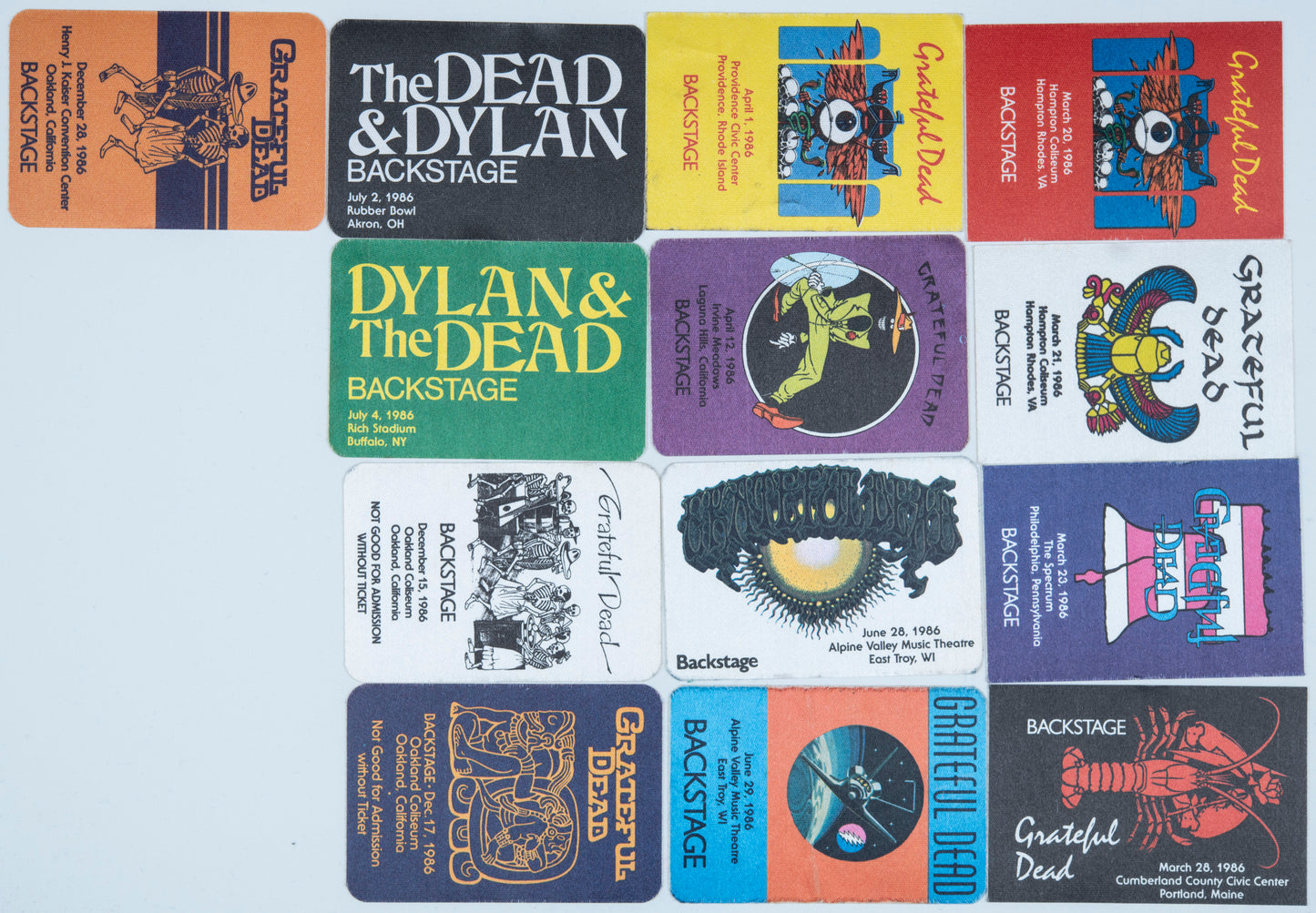 Dan Healy Backstage Passes (3/20/1986 - 12/28/1986) Bundle
