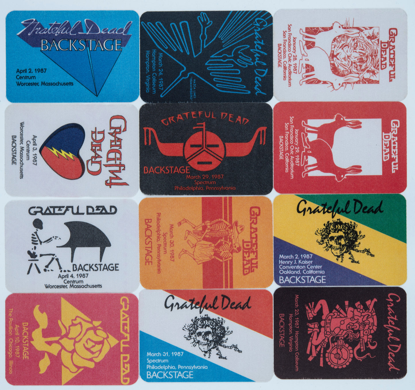 Dan Healy Backstage Passes (1/28/1987 - 4/10/1987) Bundle