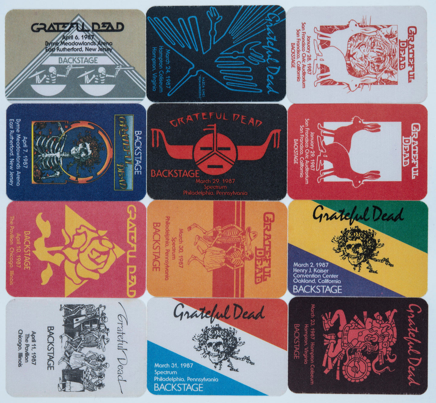 Dan Healy Backstage Passes (1/28/1987 - 4/11/1987) Bundle