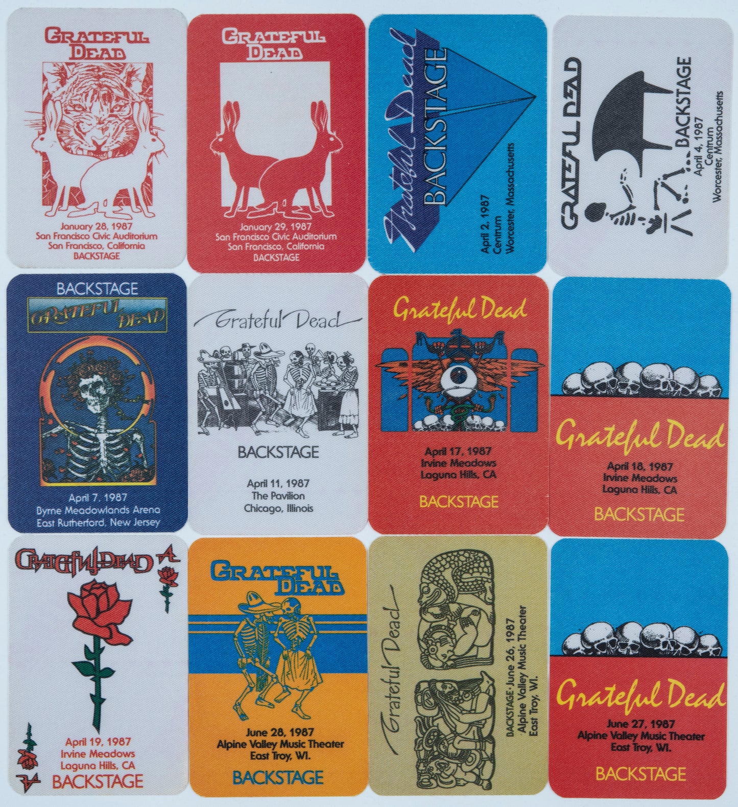 Dan Healy Backstage Passes (1/28/1987 - 6/27/1987) Bundle