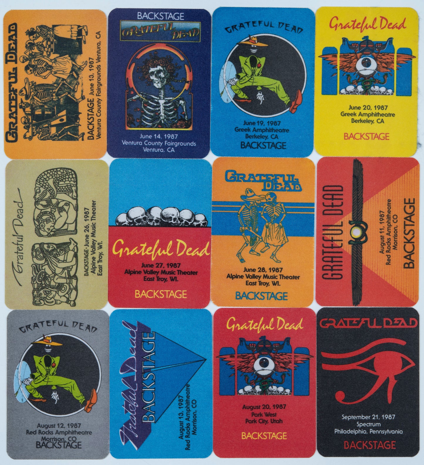 Dan Healy Backstage Passes (4/9/1987 - 9/21/1987) Bundle