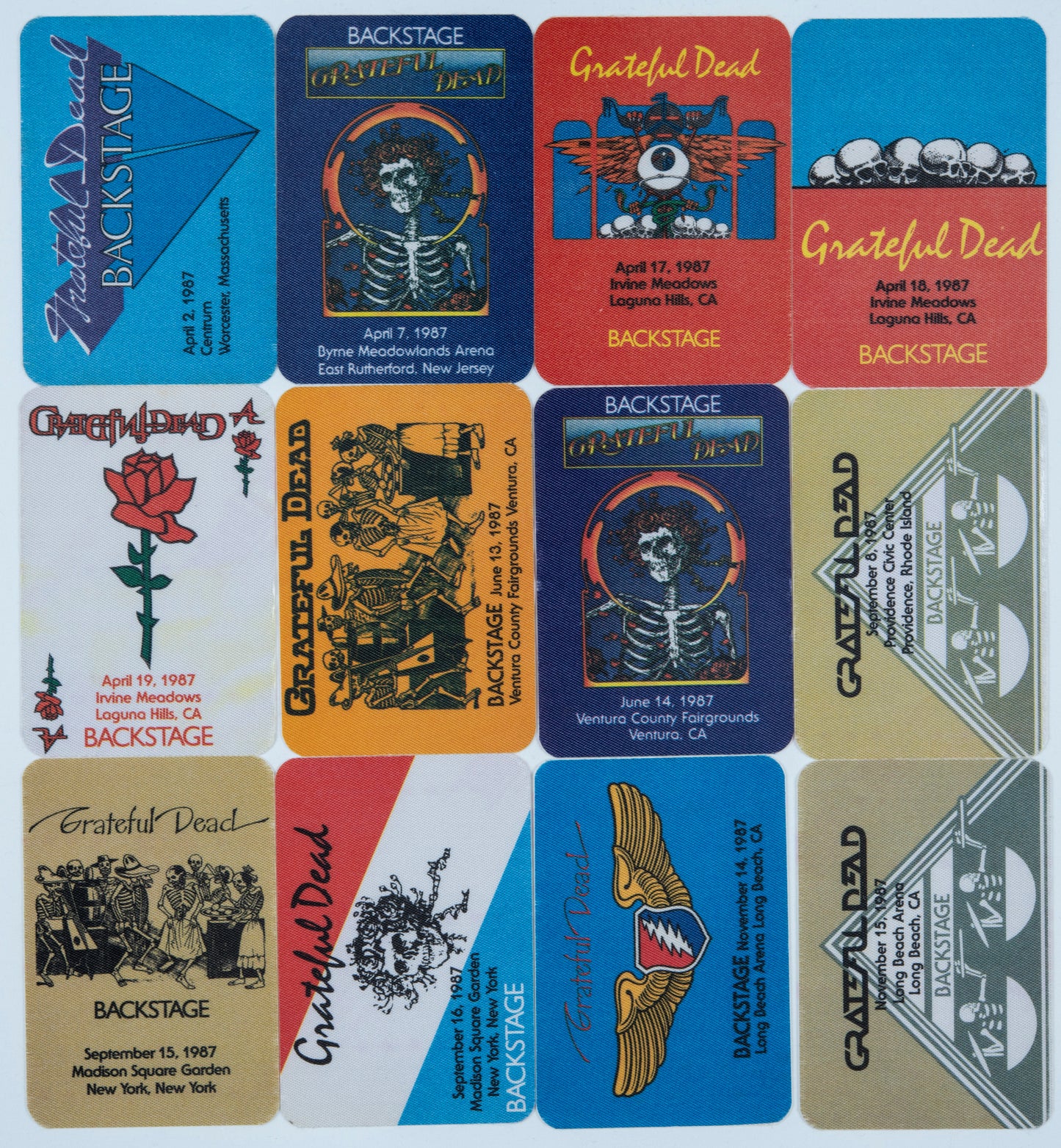 Dan Healy Backstage Passes (4/2/1987 - 11/15/1987) Bundle