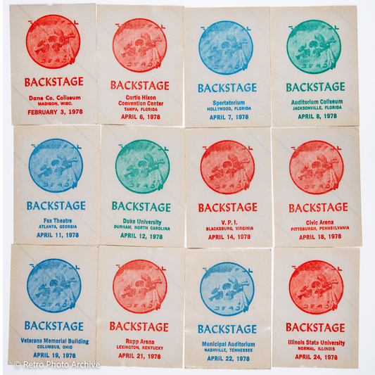 Dan Healy Backstage Passes (02/23/1978 -04/24/1978) Bundle