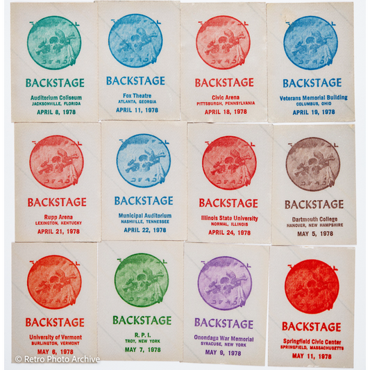 Dan Healy Backstage Passes (04/08/1978 -05/11/1978) Bundle