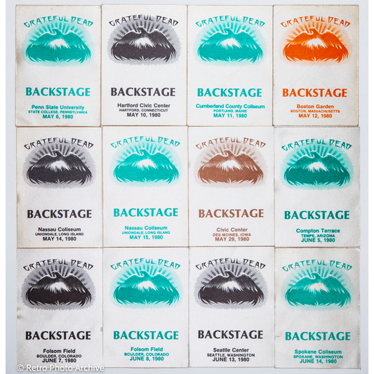 Dan Healy Backstage Passes (05/06/1980 -06/14/1980) Bundle