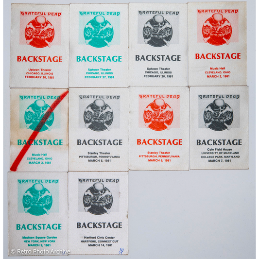 Dan Healy Backstage Passes (02/26/1981 - (03/14/1981) Bundle