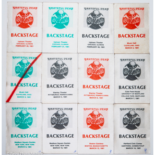 Dan Healy Backstage Passes (02/26/1981 - (03/14/1981) Bundle