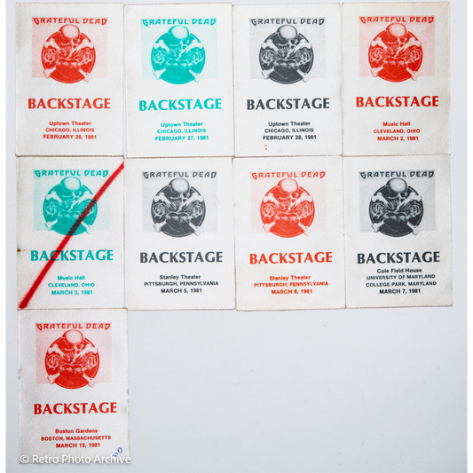 Dan Healy Backstage Passes (02/26/1981 - (03/12/1981) Bundle