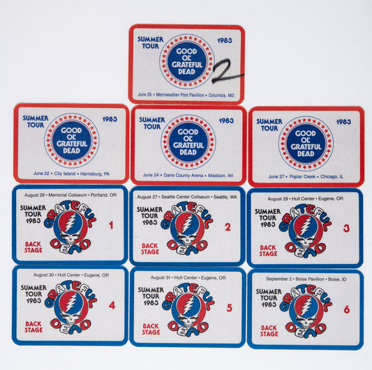 Robbie Taylor Backstage Passes (06/20/1983 - 09/02/1983) Bundle