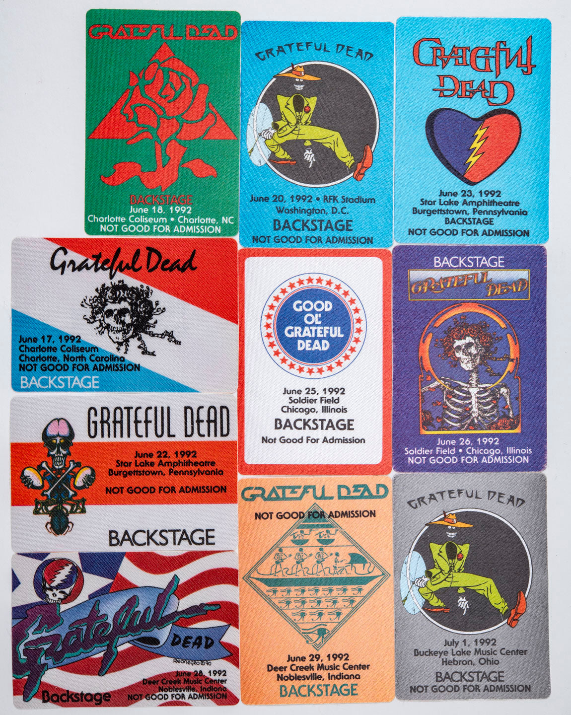 Robbie Taylor Backstage Passes (6/17/1992 - 7/01/1992) Bundle